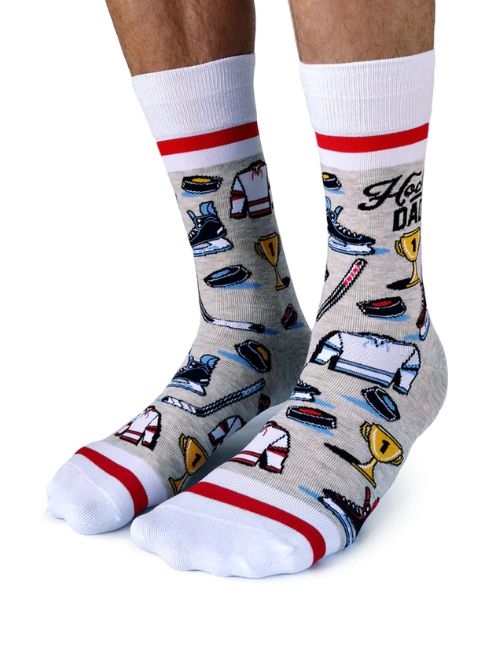 #1 Hockey Dad Crew Socks