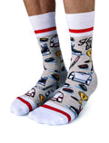 #1 Hockey Dad Crew Socks