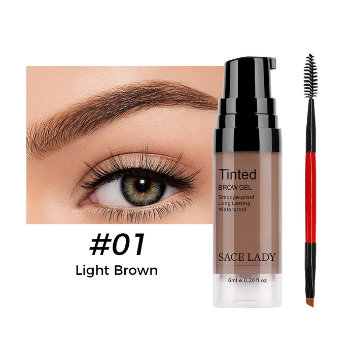 The #01 shade of SACE LADY 3D Tinted Eyebrow Gel: Light Brown