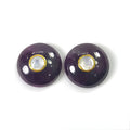 ruby, moonstone round shape cabochon