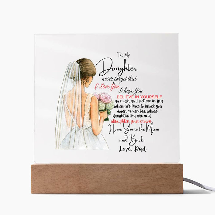 Acrylic Plaque- for Daughter-I Love You-Unique Message💕