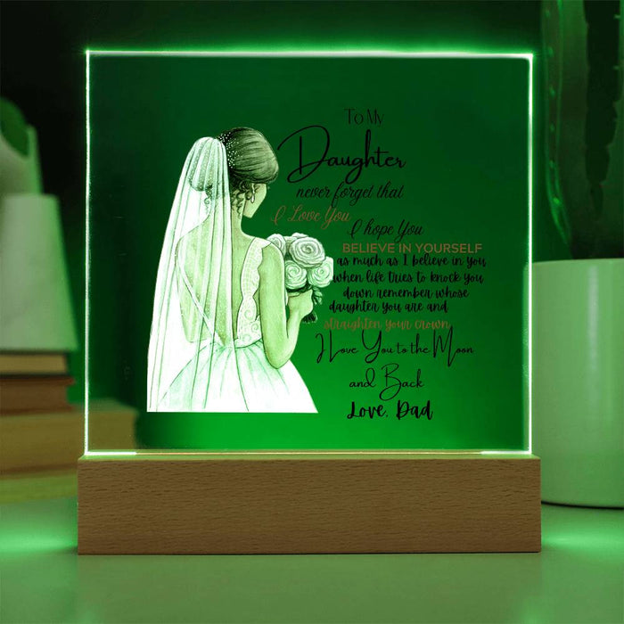 Acrylic Plaque- for Daughter-I Love You-Unique Message💕