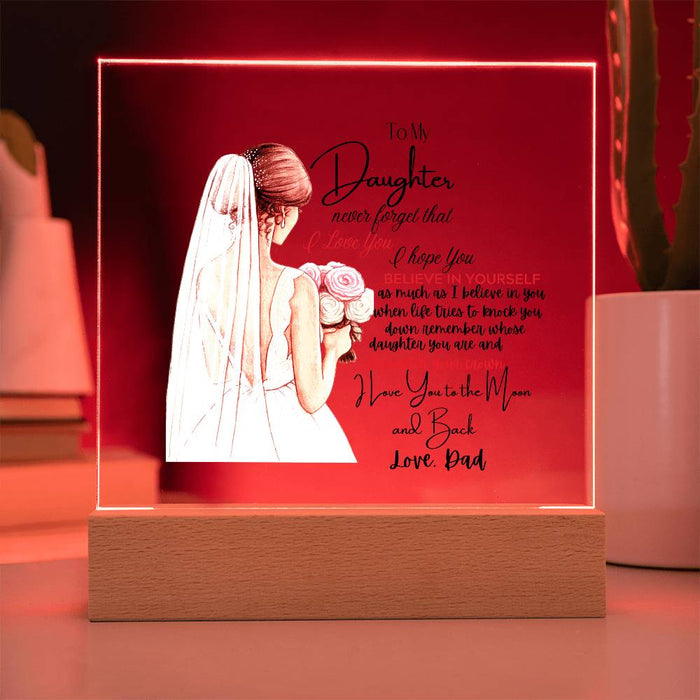 Acrylic Plaque- for Daughter-I Love You-Unique Message💕