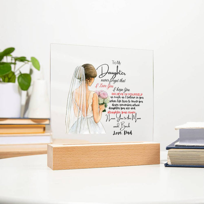 Acrylic Plaque- for Daughter-I Love You-Unique Message💕