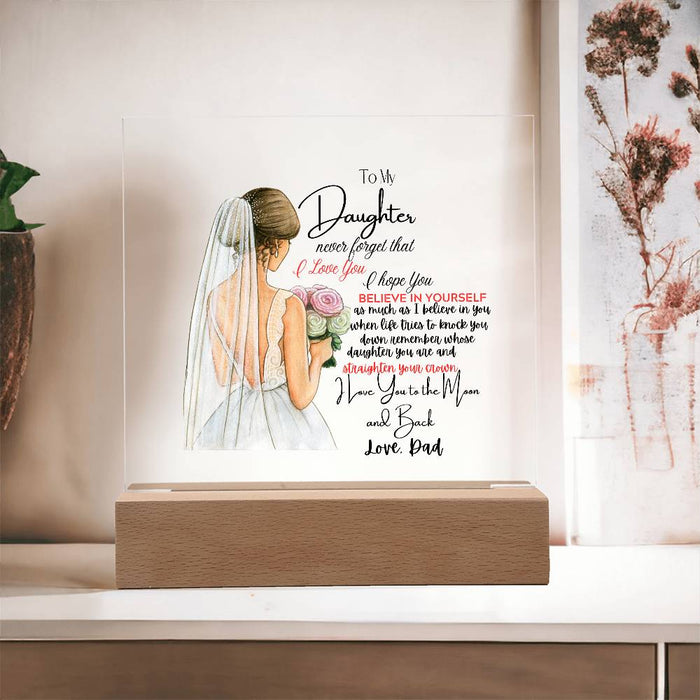 Acrylic Plaque- for Daughter-I Love You-Unique Message💕