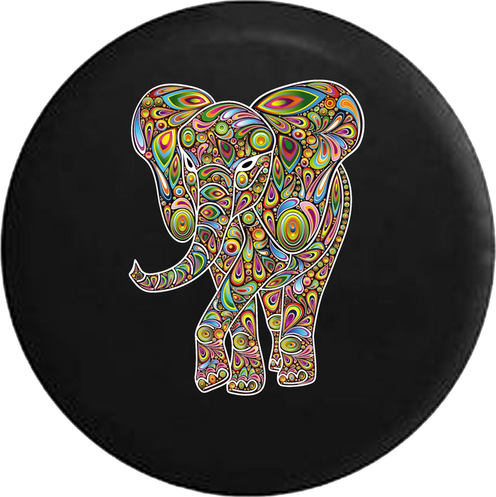 African Elephant Psycodelic Hippie Good Luck