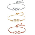 Amna Infinity Bracelet — 18k gold plated stainless steel infinity bracelet with CZ by Zoha Los Angeles