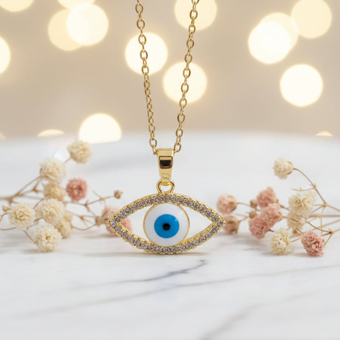 Anam Necklace - Evil Eye Gold Necklace - Zoha Los Angeles