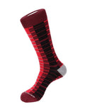 Audio Blocks Red Crew Sock