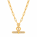 Aurelia Knot Necklace | 18K Gold Crystal | Zoha Los Angeles