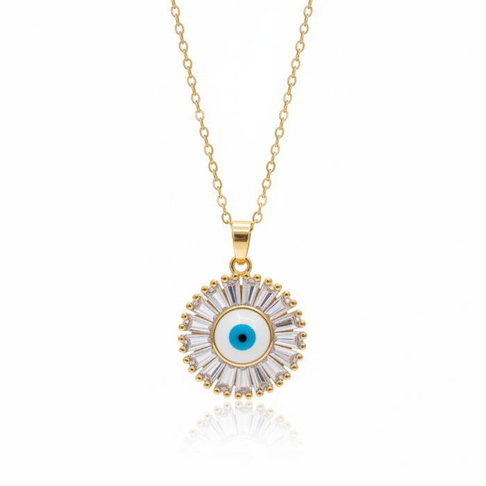 Ayala Necklace - Evil Eye Gold Necklace - Zoha Los Angeles