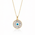 Ayala Necklace - Evil Eye Gold Necklace - Zoha Los Angeles