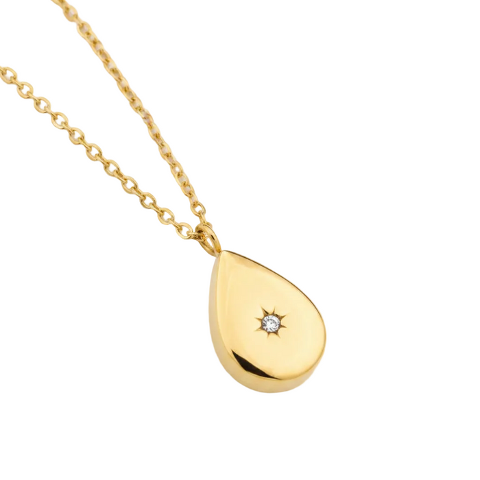 Ayla Pendant Necklace | Gold Teardrop Necklace