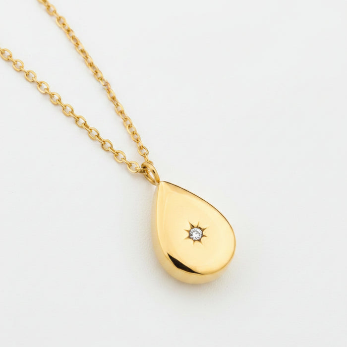 Ayla Pendant Necklace | Gold Teardrop Necklace