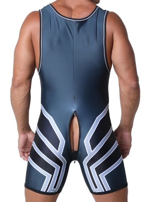 Bandit Zipper Singlet - Grey