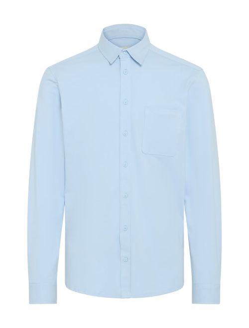 Basic Long Sleeve Button Up - Blue