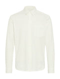 Basic Long Sleeve Button Up - White