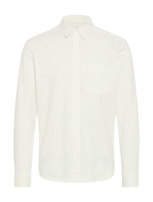 Basic Long Sleeve Button Up - White