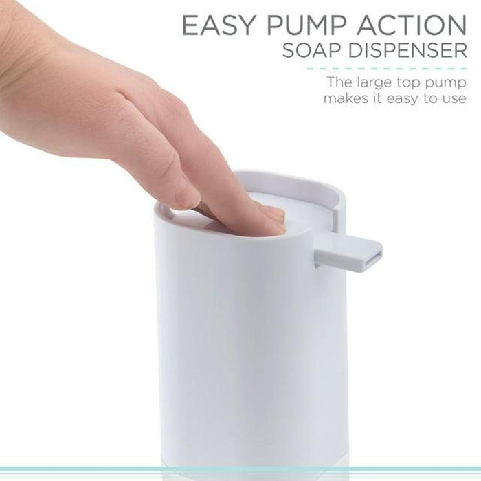 Bath Bliss Acrylic 14 oz Soap Pump Dispenser, White