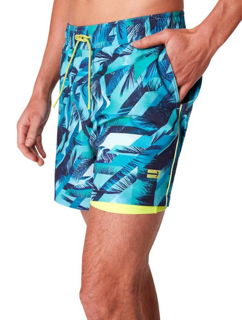 Beach Print Swimsuit - Turquoise