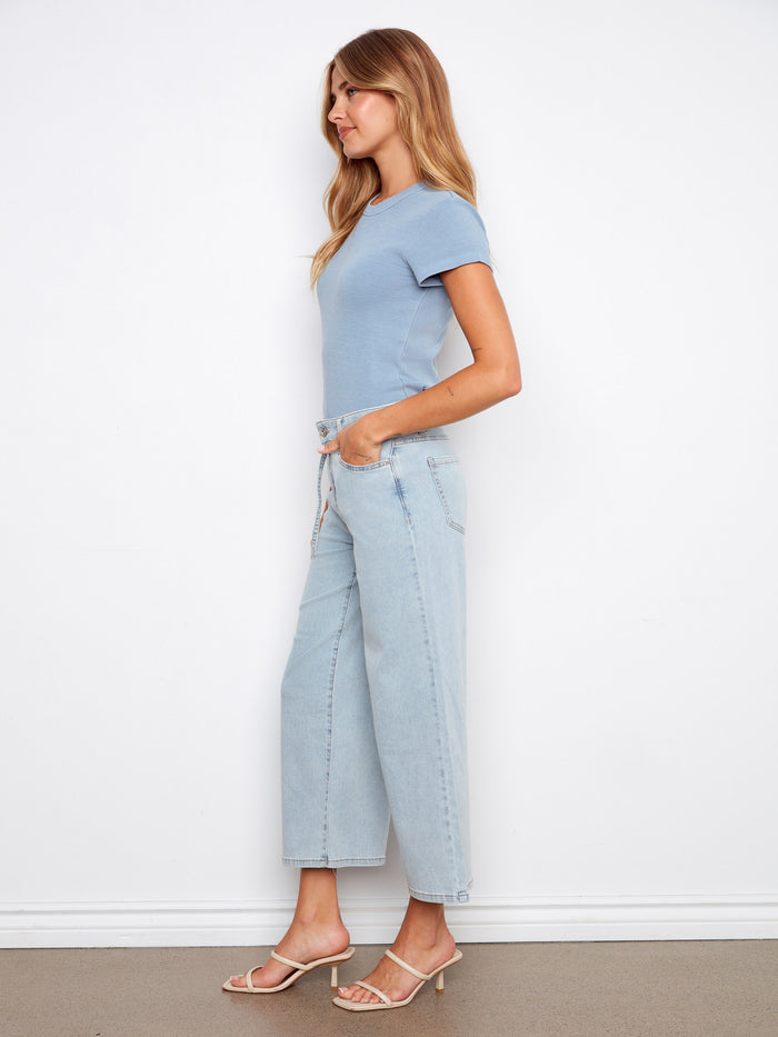 Made from stretch denim, these jeans offer flexibility and ease of movement for any occasion by Charlie B.