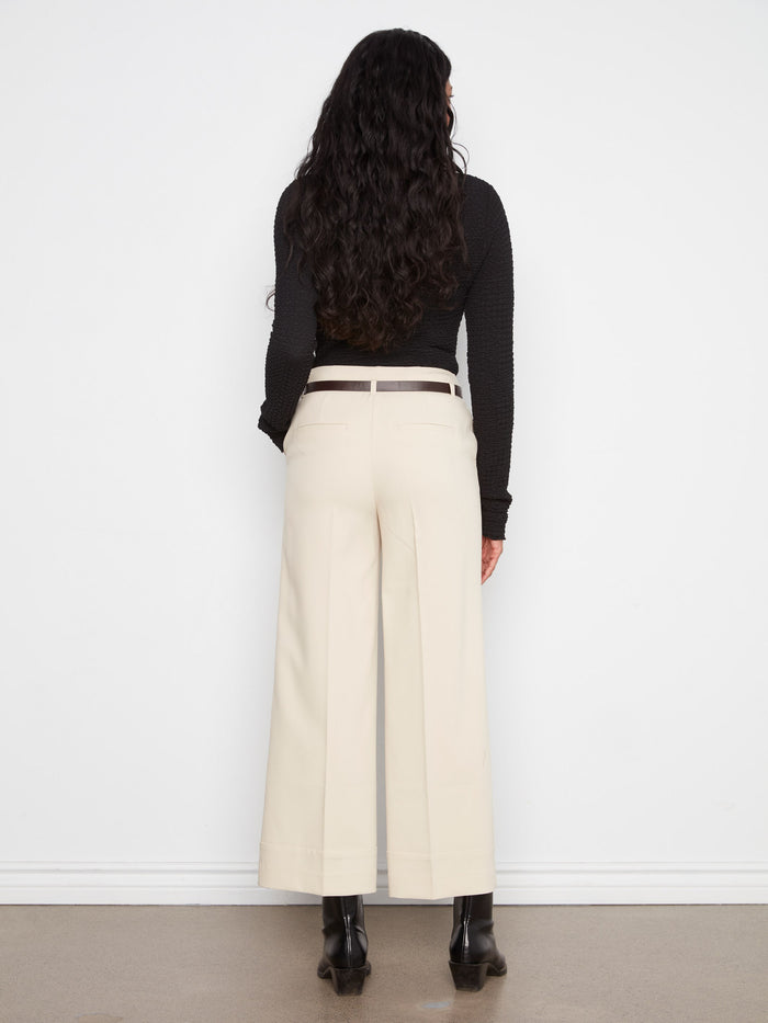 Crafted with stretch crepe fabric, these pants ensure flexibility and ease of movement all day long. By Charlie B.