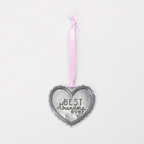 "Best Grandma Ever" Silver Ornament - Wilson Lee