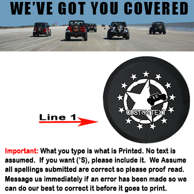 Betsy Ross American Military Star - Personalized Spare Tire Cover