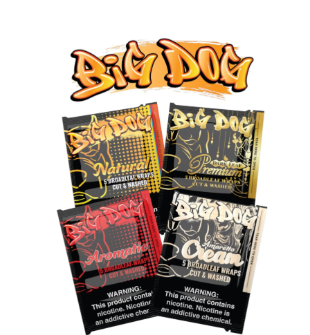 BIG DOG LEAF WRAP 5/$4.99 8 Pack - Tobacco Product