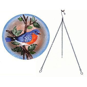 Birdbath hanging w chain 13"