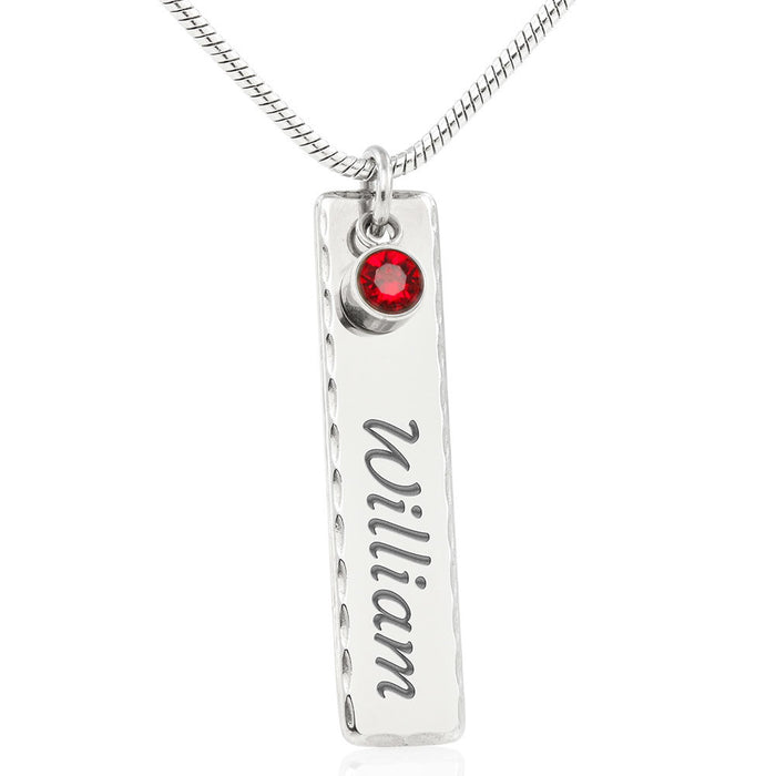 Birthstone Name Necklace:  TO MY SISTER