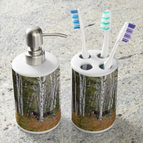 Black and White in Aspen Bathroom Set