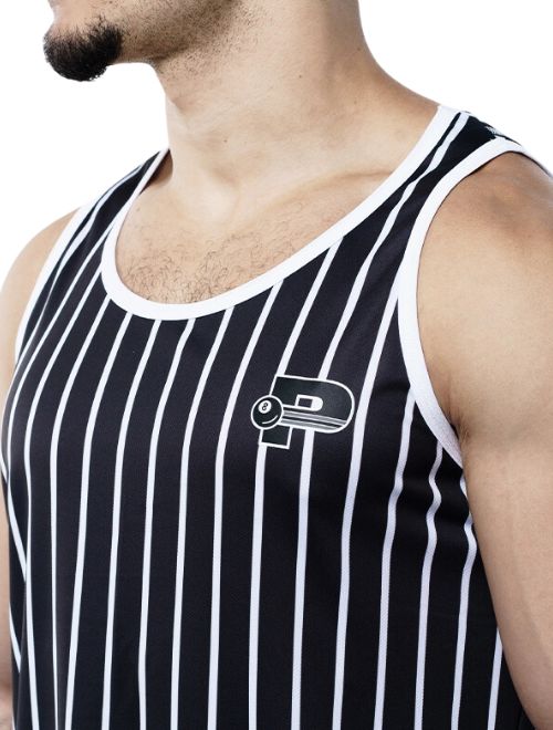 Black Striped Tank Top