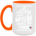Black White 15oz. Accent Mug