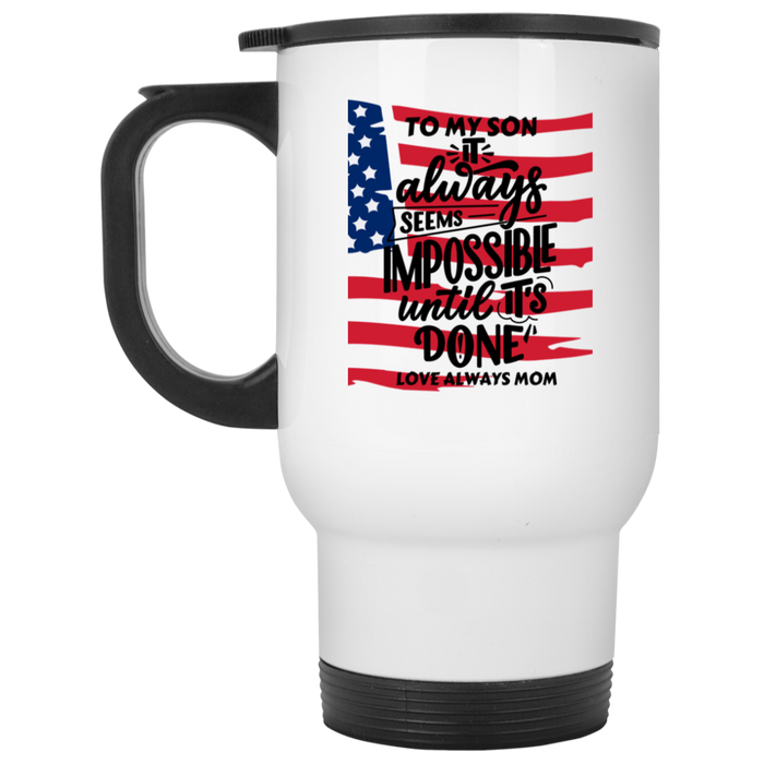 Black White Flag - Mix Color Travel Mug