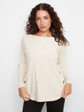 Sweater featuring a stylish boat neck design, adding elegance to any outfit. Perfect for casual or formal wear by Charlie B.