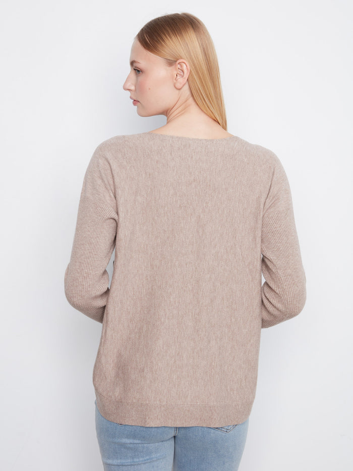 Sophisticated knitwear piece in a soft fabric blend, ensuring both comfort and elegance. Exclusively from Charlie B.