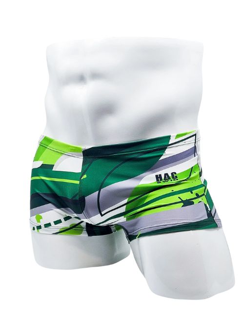 Box Cut Swim Trunk - Green Flash