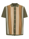 Button Up Knit Polo - Olive