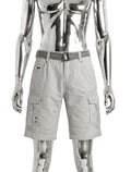 Capri Cargo Short w/ Belt - White