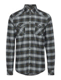 Check Long Sleeve Button Up - Amber Gold