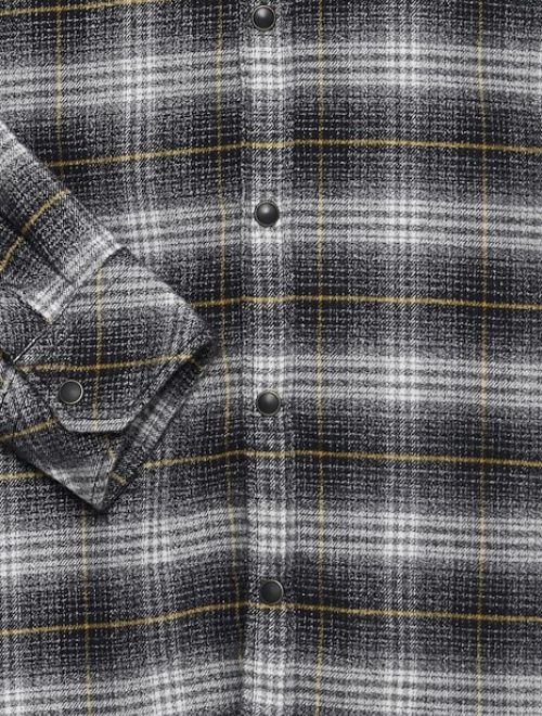Check Long Sleeve Button Up - Amber Gold