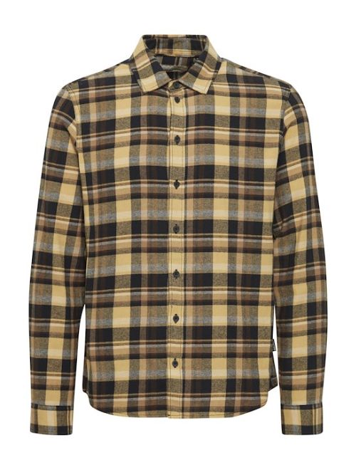 Checked Long Sleeve Button Up - Caramel