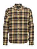 Checked Long Sleeve Button Up - Caramel