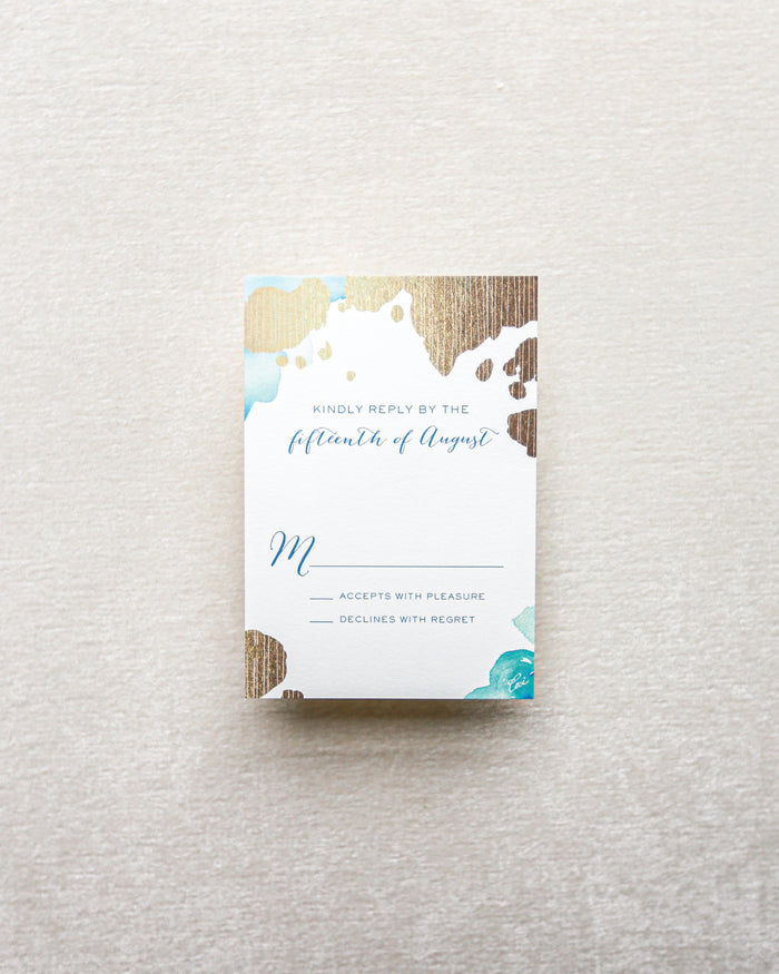 Chloe Reply Card - Blue