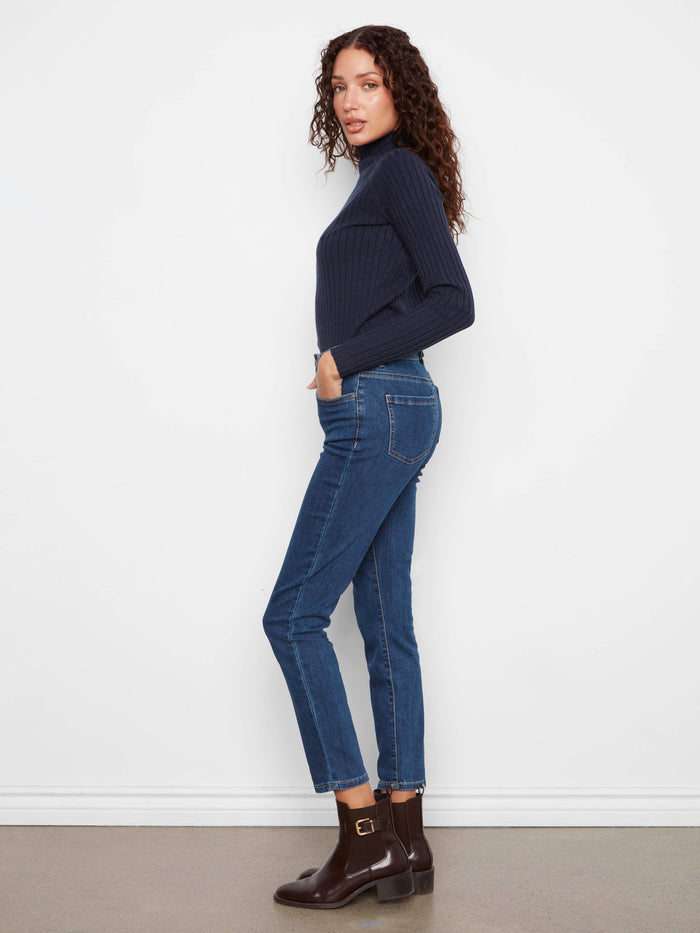 Claudia Slim Leg Jeans - Indigo
