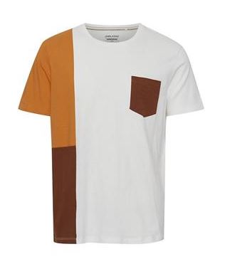 Colour Block Pocket T-Shirt - Orange