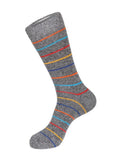 Composition Stripe Boot Sock - Grey