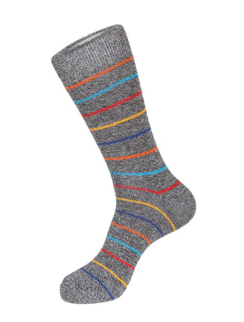 Composition Stripe Boot Sock - Grey