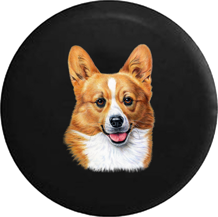 Corgi Dog Smiling RV Camper Spare Tire Cover-35 inch